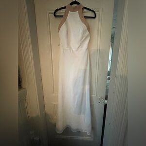 White Halter Dress